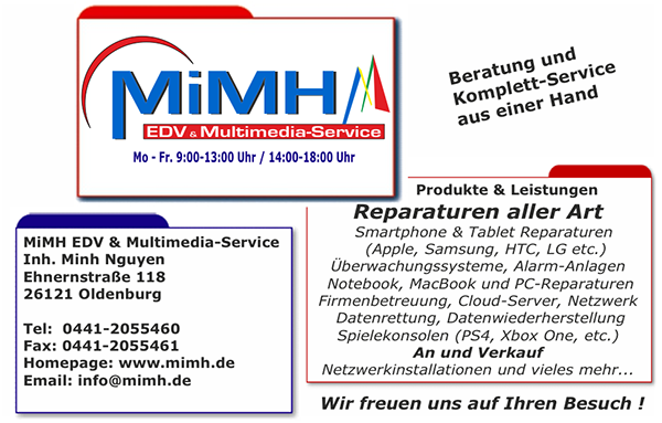 NiMH EDV Multimedia - Service - 4 Bewertungen - Oldenburg in Oldenburg  Bürgerfelde - Ehnernstr | golocal