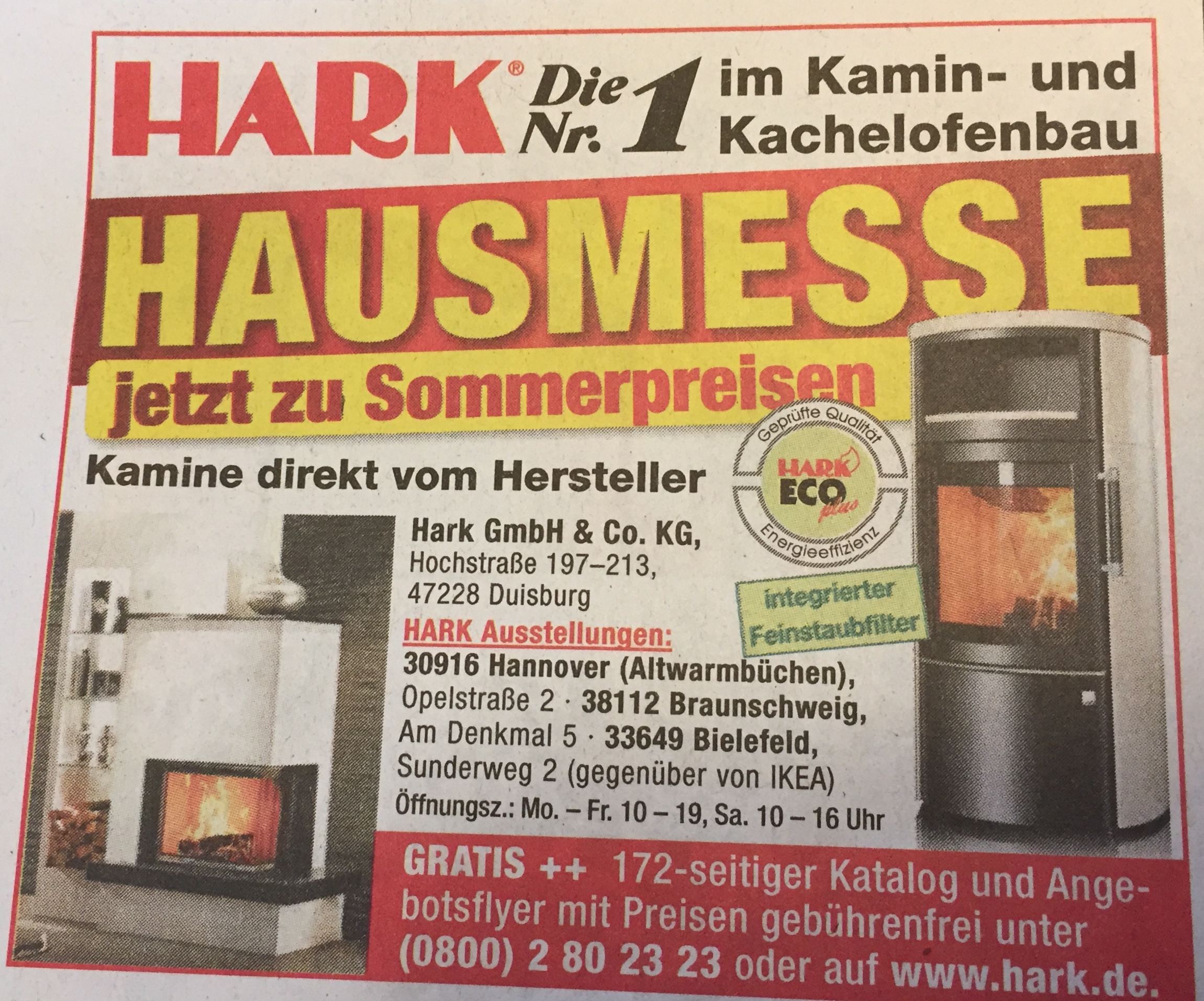 Hark GmbH & Co. KG Kamin- und Kachelofenbau in 47228 Duisburg-Hochemmerich