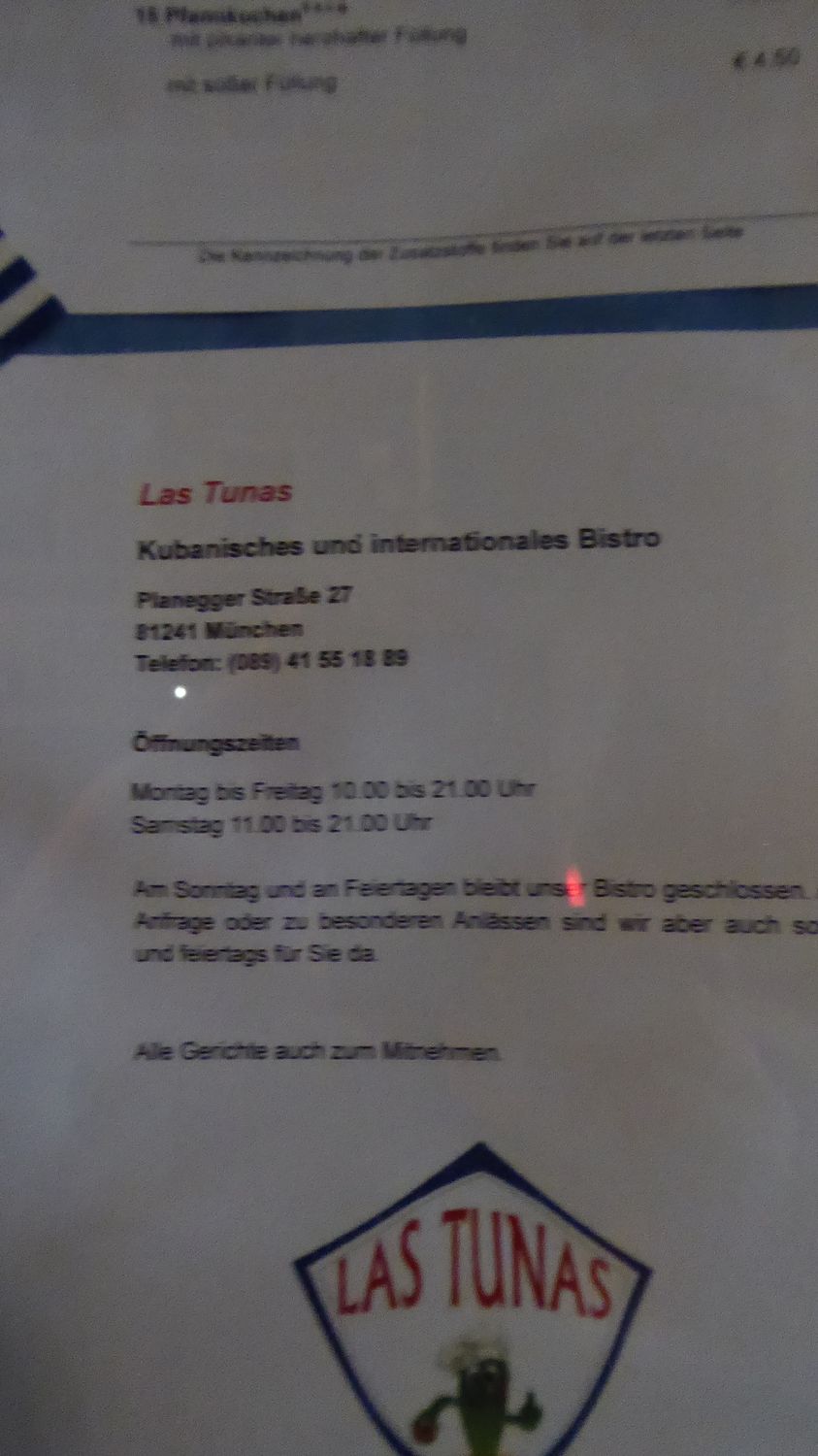 Las Tunas - Kubanische und internationale Spezialitäten - 1 Bewertung -  München Pasing - Planegger Straße | golocal