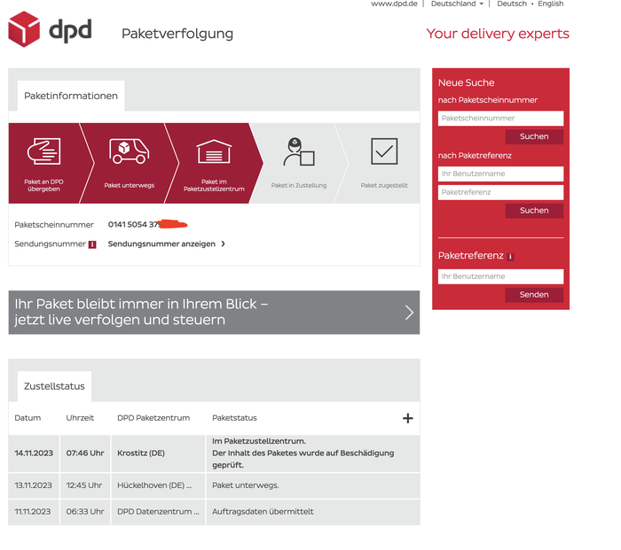 DPD GeoPost (Deutschland) GmbH - 43 Bewertungen - Krostitz Hohenleina -  Hilchenbacher Straße | golocal