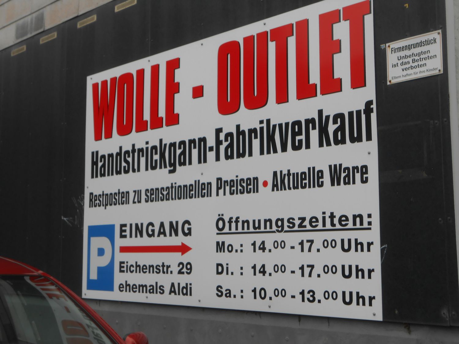 WolleOutlet - 1 Foto - Wuppertal Barmen - Eichenstraße | golocal