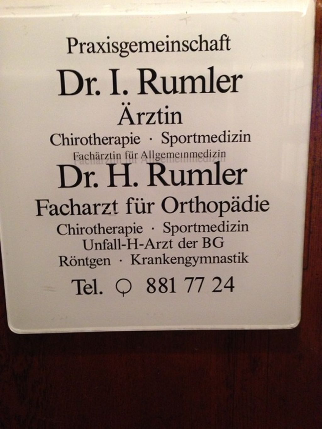 Nutzerfoto 2 Rumler Unfallarzt Chirotherapie Sportmedizin