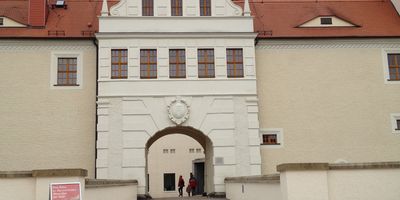 Schlossplatz in Freiberg in Sachsen