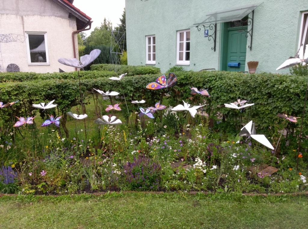 SCHMETTERLINGSGARTEN Titan-und Edelstahl-Windspiele für den Garten oder Terrasse