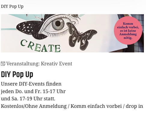 Kreativ Events im Kulturkaufhaus Dussmann, firedrichstraße