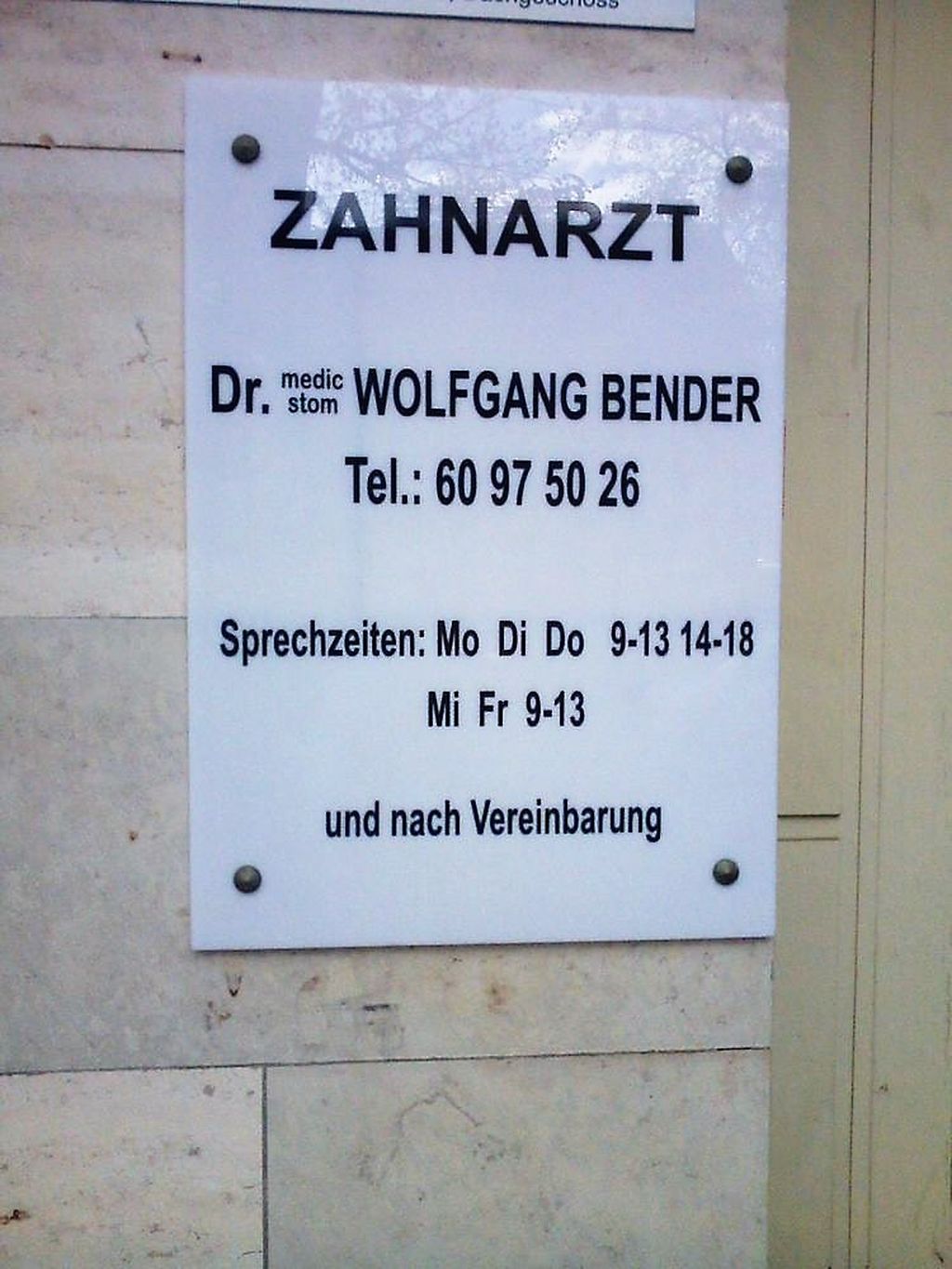 Nutzerfoto 1 Bender Wolfgang Dr.