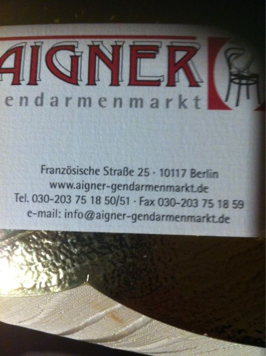 Aigner-Gendarmenmarkt Restaurant in Berlin ⇒ in Das Örtliche