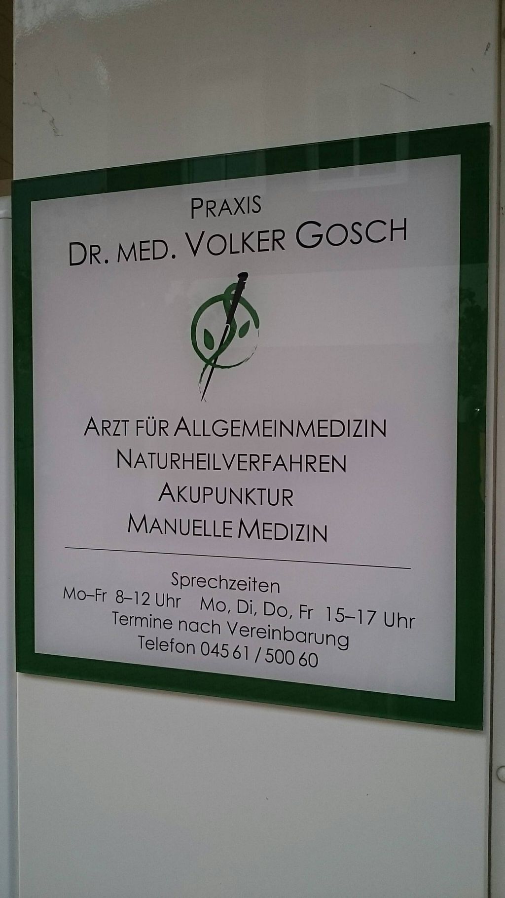 Nutzerfoto 1 Gosch Volker Dr.med. Arzt für Allgemeinmedizin Naturheilverfahren Akupunktur