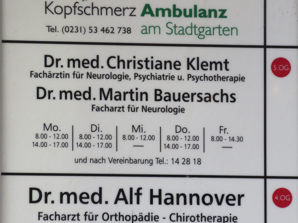 Nutzerfoto 2 Klemt Christiane Dr.med. , Bauersachs Martin Dr.med. Neurologie Psychiatrie