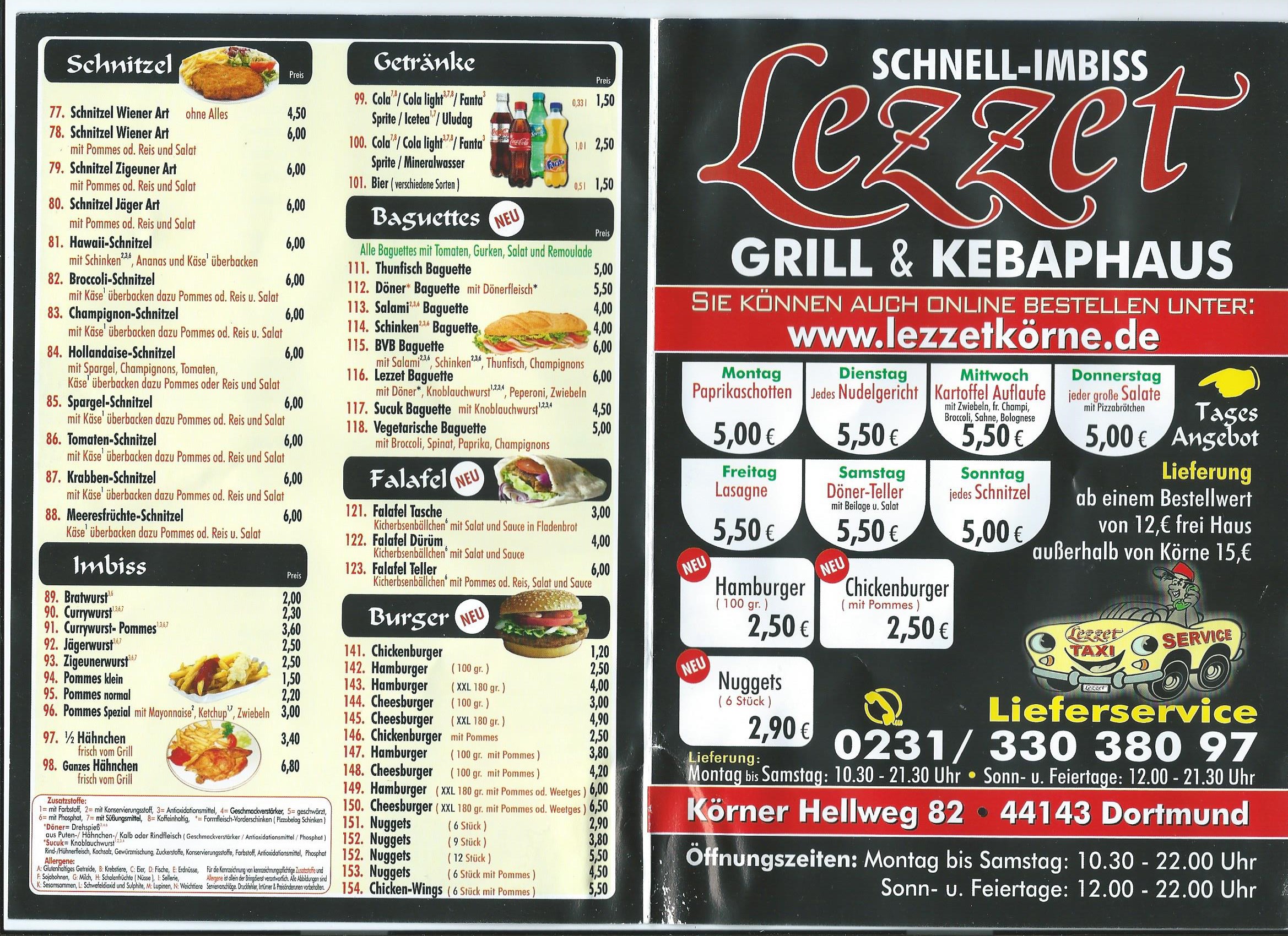 ➤ Lezzet Grill und Kebaphaus 44143 Dortmund-Körne Öffnungszeiten | Adresse  | Telefon
