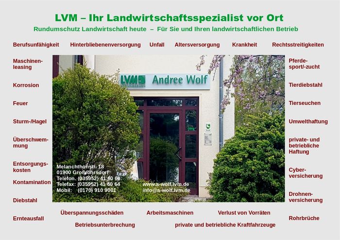 Bilder und Fotos zu LVM Versicherung Andree Wolf - Versicherungsagentur in  Großröhrsdorf in der Oberlausitz, Melanchthonstraße